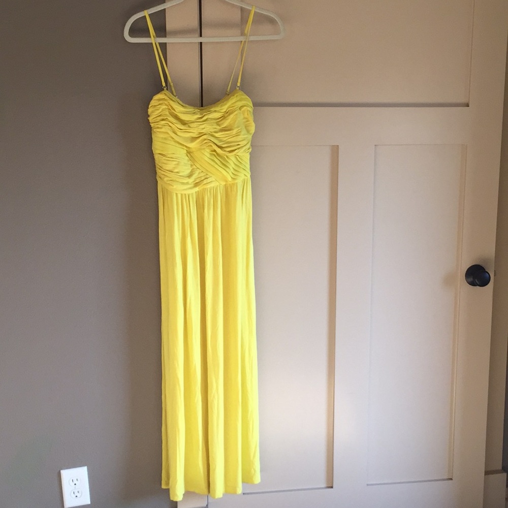 Gianni Bini yellow cotton maxi dress S